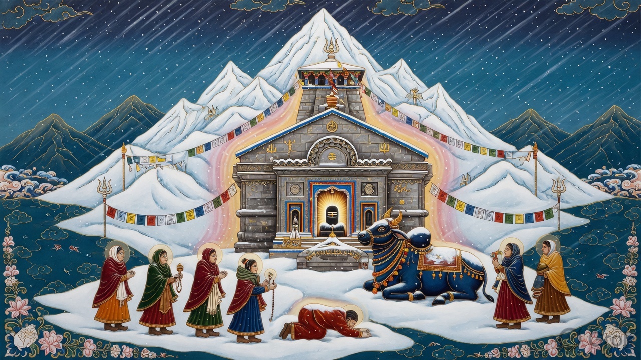 Kedarnath in snow