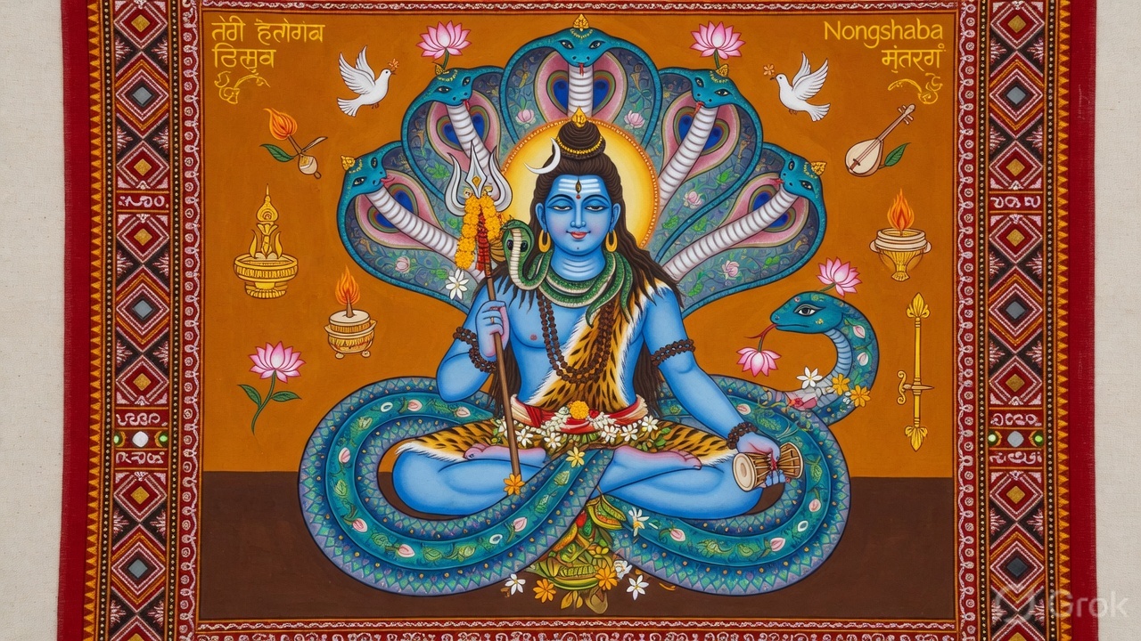 Serpent as garland