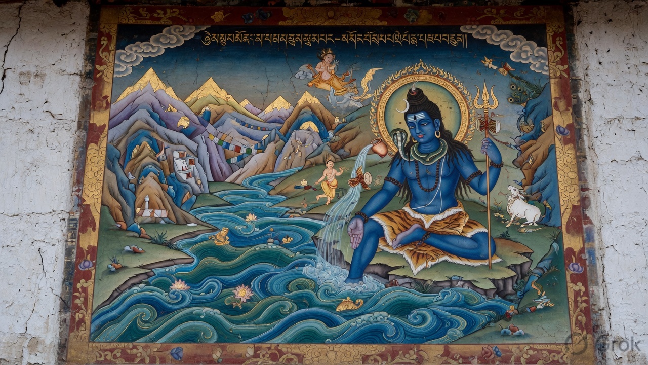 Bathing in the Mandakini